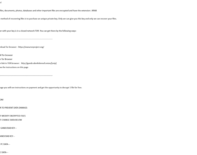 Ransom note from clicking a shipping scam link